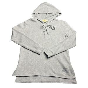 Michael Kors Lightweight Knit Hoodie Womens S Large Designer Gray